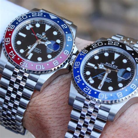 rolex gmt master ii batman vs pepsi|Hands.